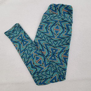 Lularoe‎ Leggings OS One Size Pants Yoga Chevron Bl